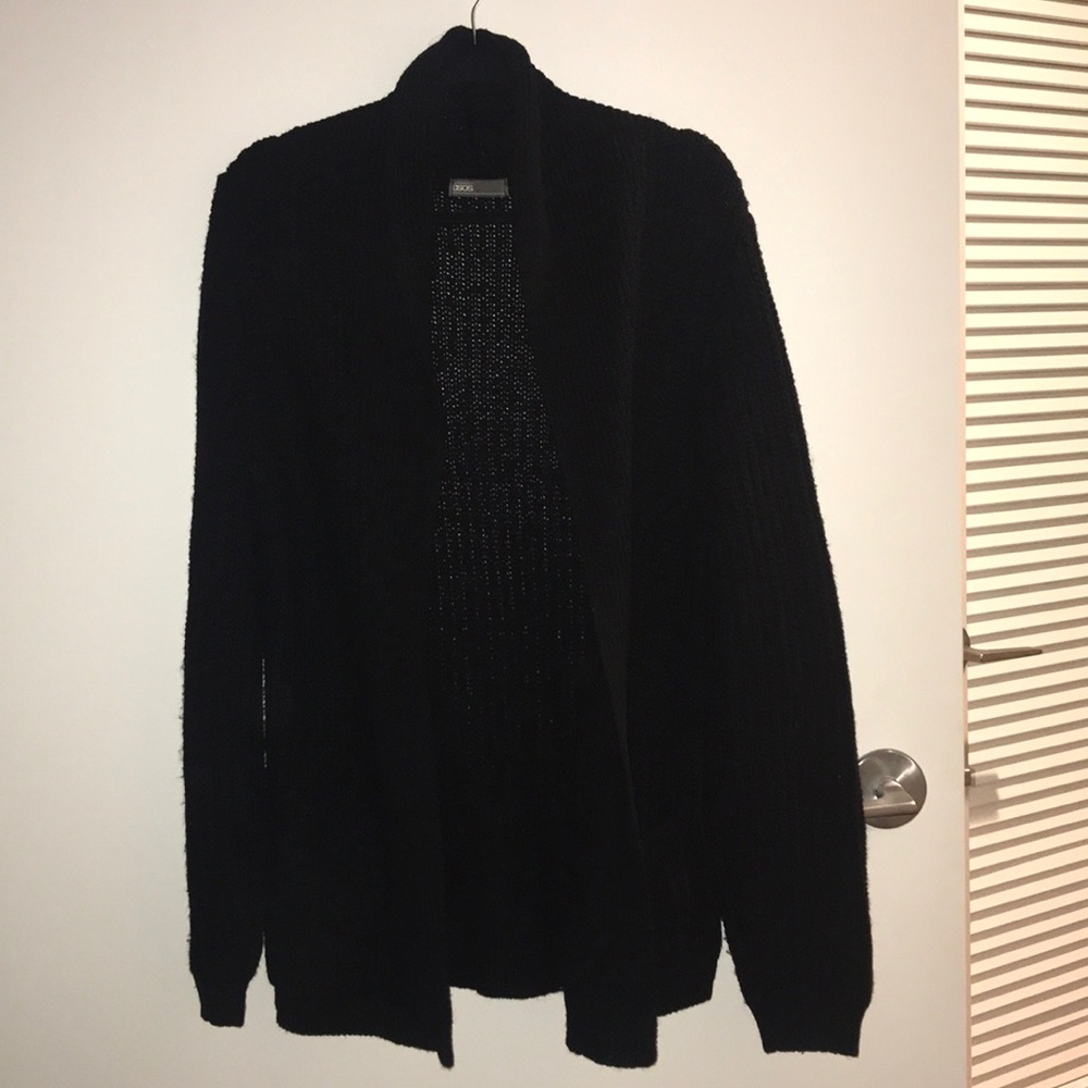 ASOS knitted shawl sweater